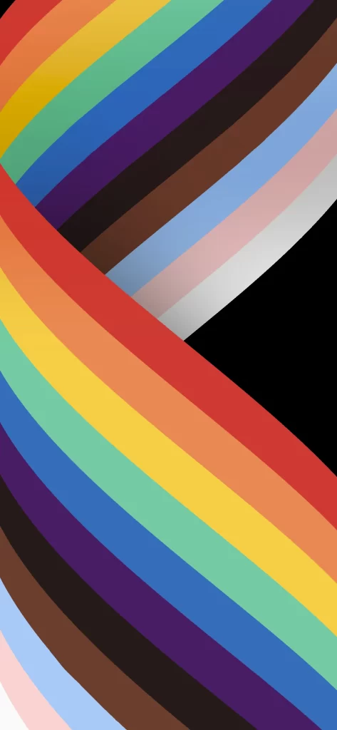iOS 16 Wallpaper Rainbow Stripes Geometric