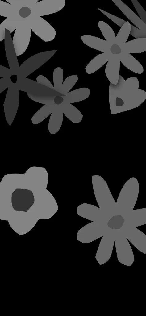 iOS 17 iPhone Wallpaper Black White