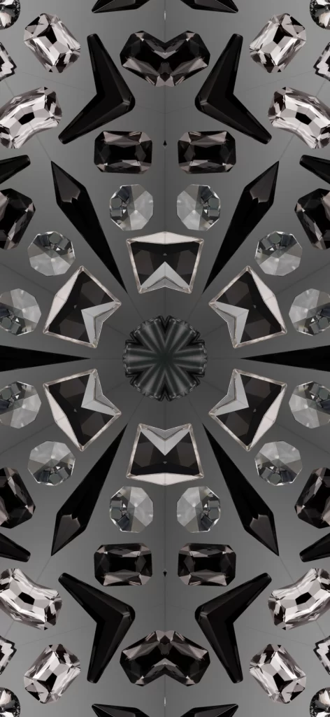iOS 17 Kaleidoscope Wallpaper Black 0