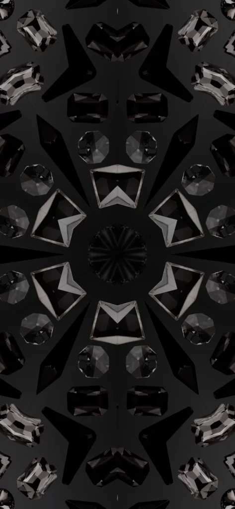 iOS 17 Kaleidoscope Wallpaper Black 0