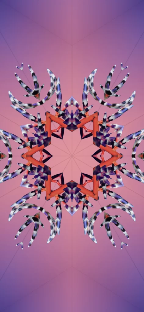 iOS 17 Kaleidoscope Wallpaper Pink Purple