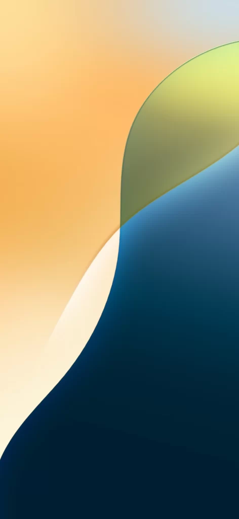 iOS 18 Beta Wallpaper Orange Blue