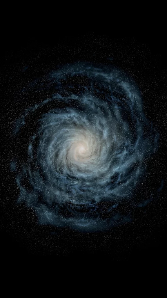 iOS 8 Wallpaper Blue Black Spiral
