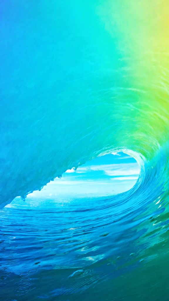 iOS 9 Wallpaper Blue Green Gradient