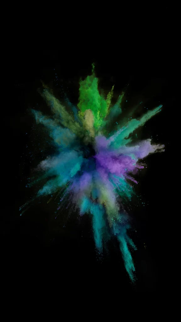 iOS 9 Wallpaper Green Blue Purple