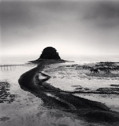 Island Pathway Minimalist High Contrast Mysterious Nature