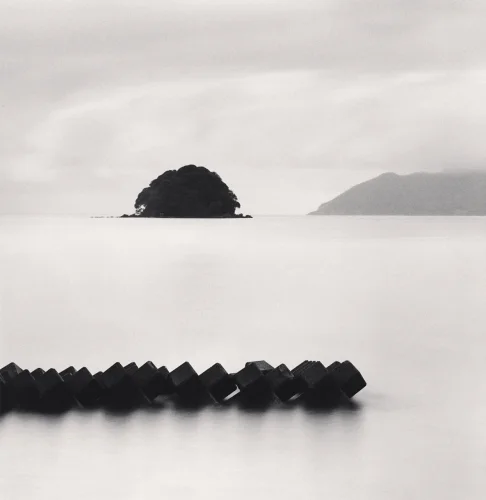 Island Water Foggy Minimalist Serene Mysterious