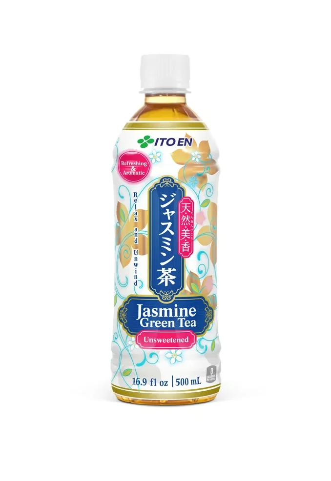 Ito En Jasmine Green Tea (Unsweetened) Bottle Packaging 2