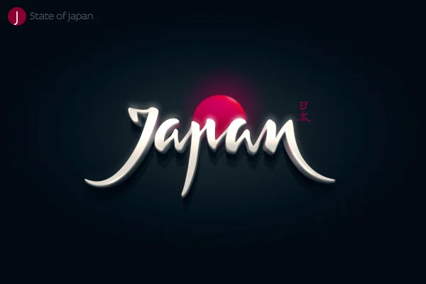 Japan Red White Black Typography