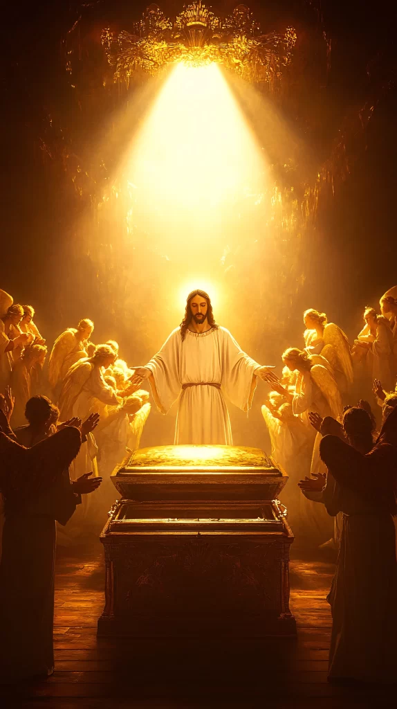 Jesus Ascension Golden Light Angels 35