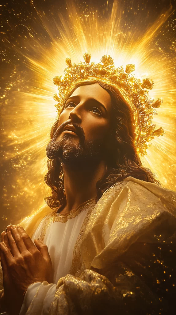 Jesus Ascension Golden Light Crown 46