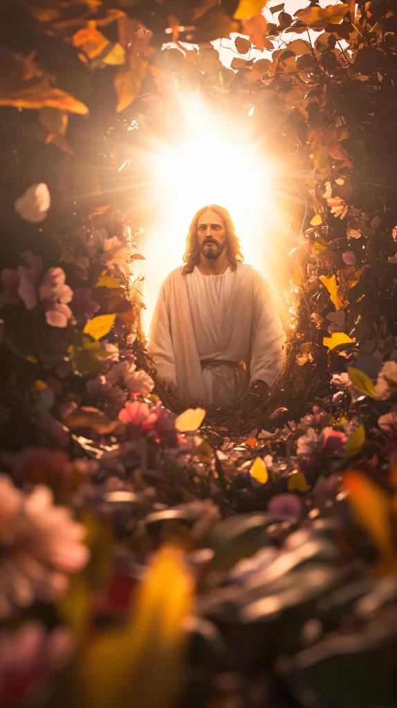 Jesus Ascension Golden Light Sky 161