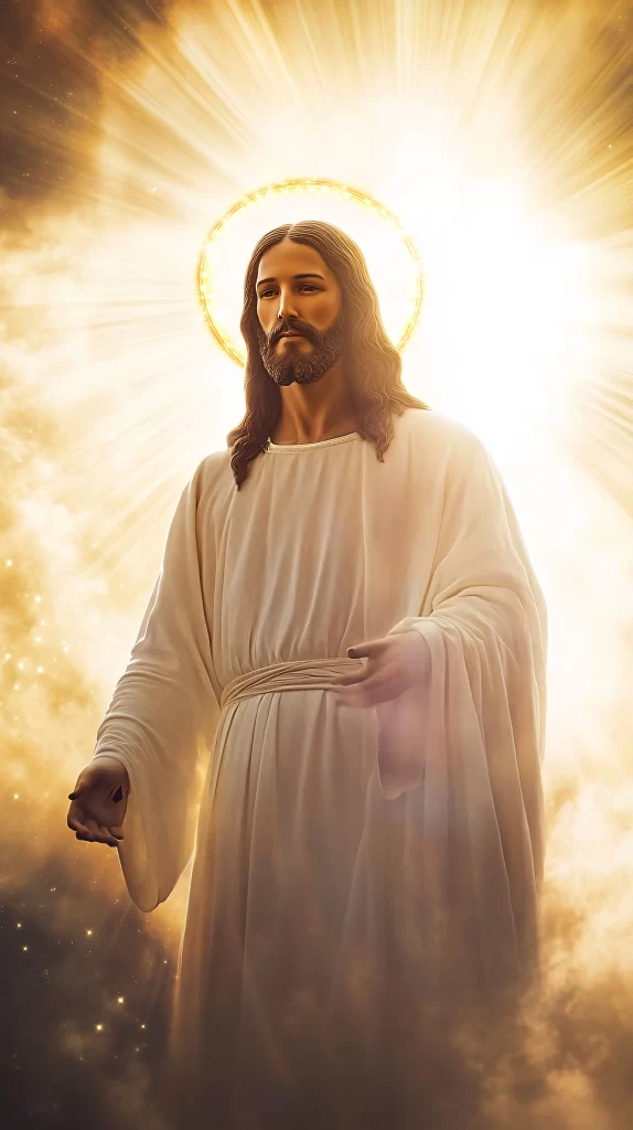 Jesus Ascension Golden Light Halo 192