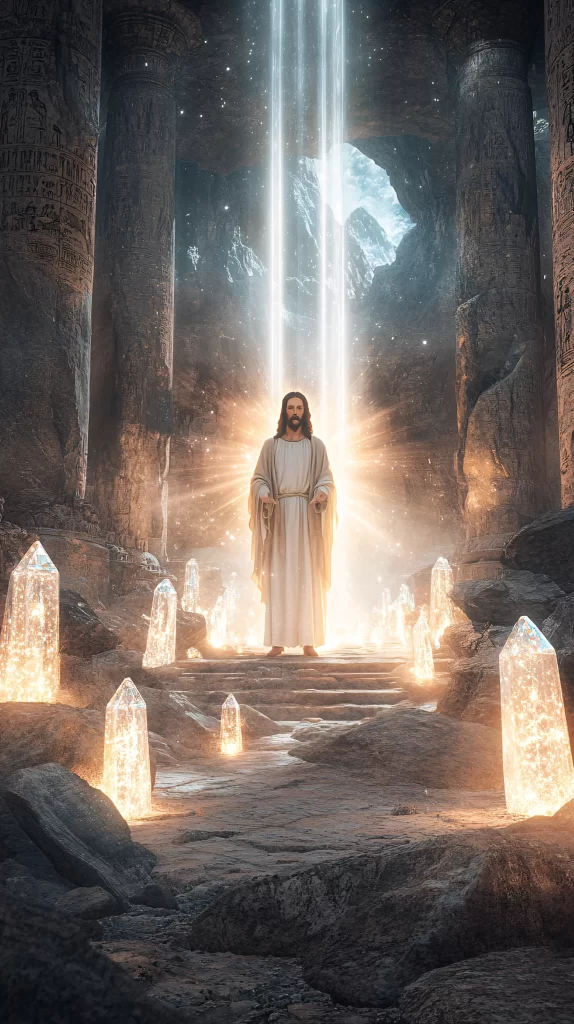 Jesus Ascension Golden Light Sky 312