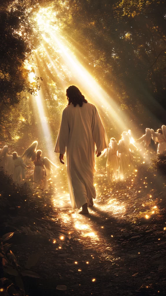Jesus Ascension Golden Light Angels 543