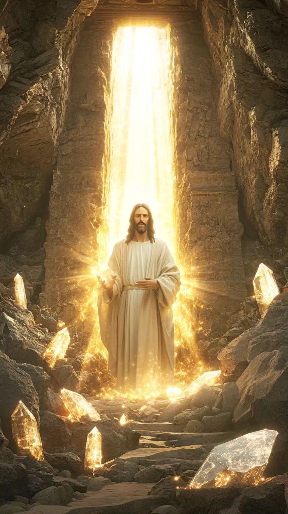 Jesus Ascension Golden Light Sky 779