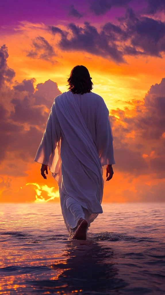 Jesus Ascension Golden Light Sky 790