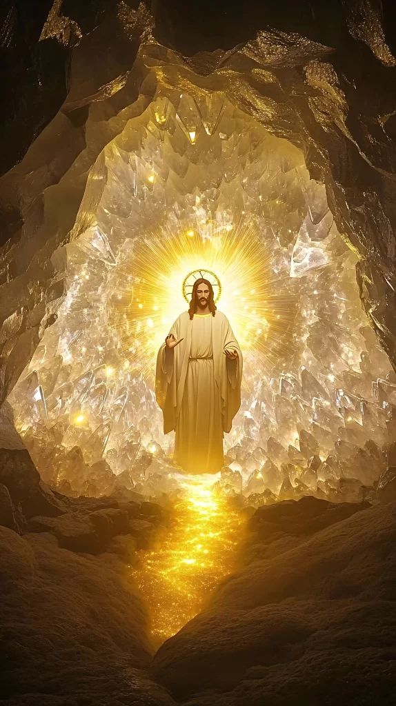 Jesus Ascension Golden Light Sky 916
