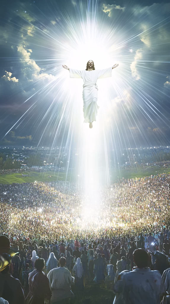 Jesus Ascension Radiant Light Sky