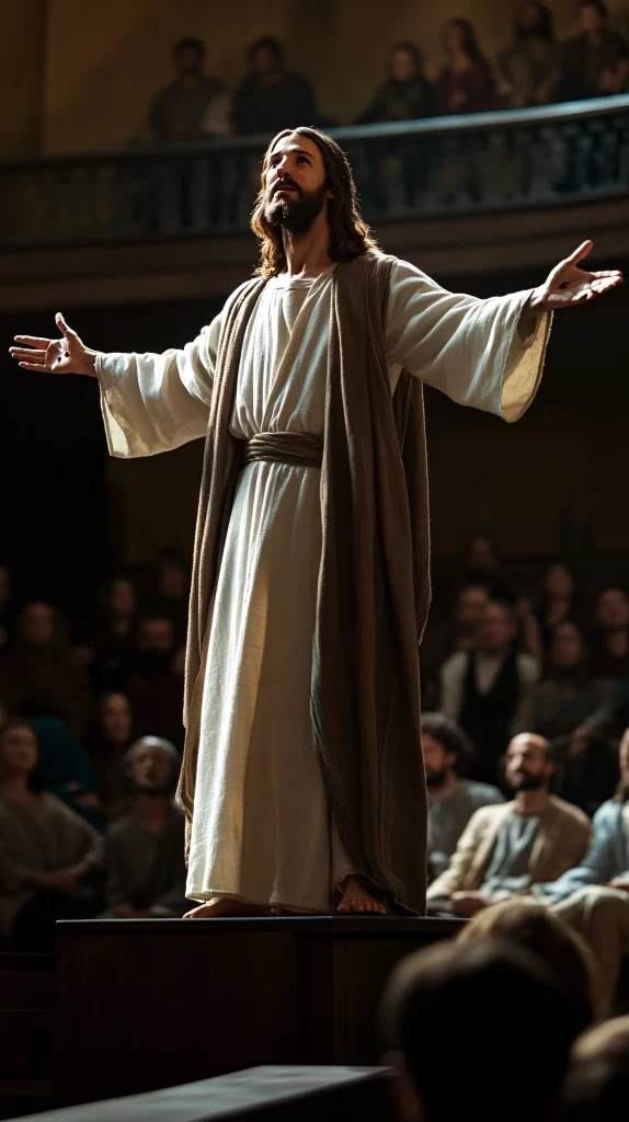 Jesus Ascension White Brown Light