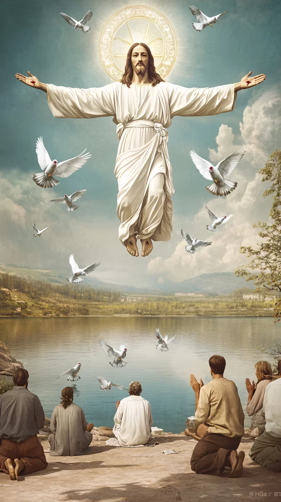 Jesus Ascension White Light Sky 49