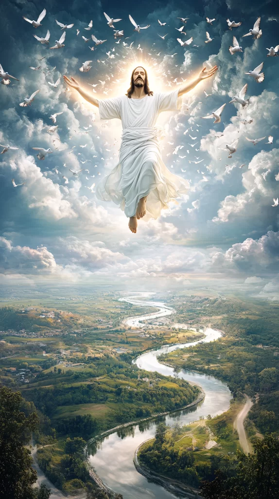 Jesus Ascension White Light Sky 131