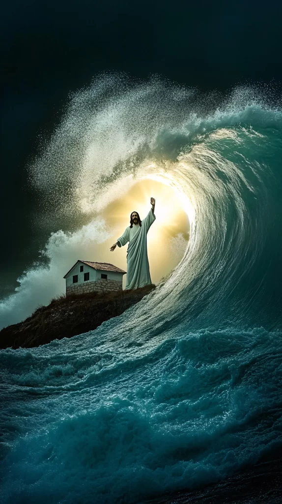 Jesus Calm Water Wave Light