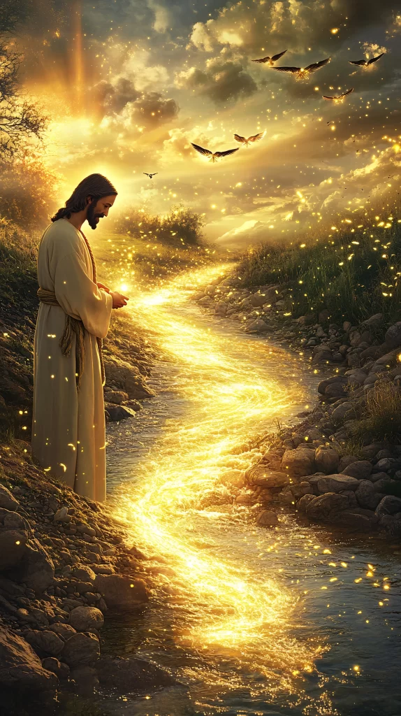 Jesus Prayer Golden Light River