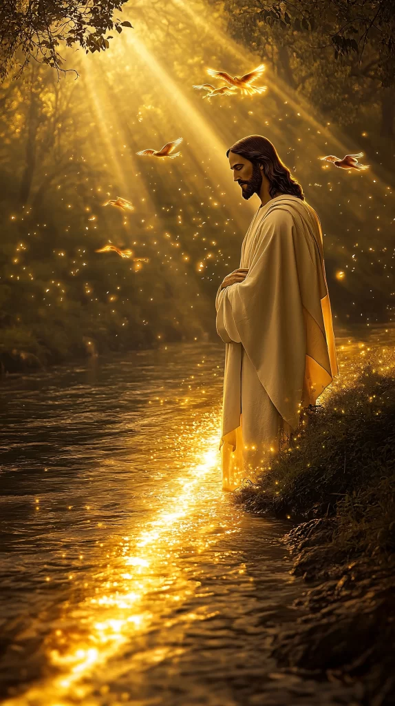 Jesus Prayer Golden Light Water 617