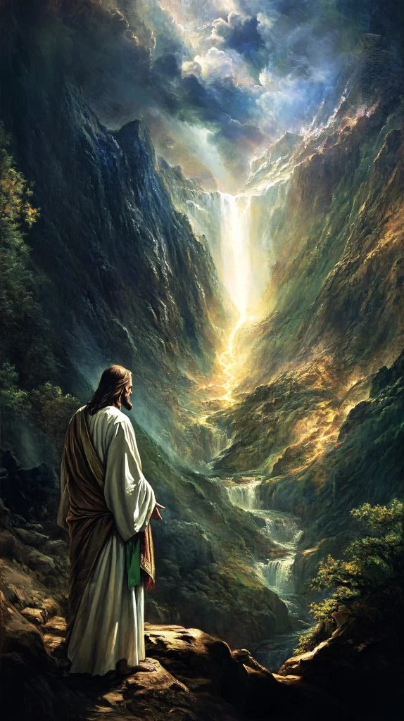 Jesus Prayer Light Water Mountain