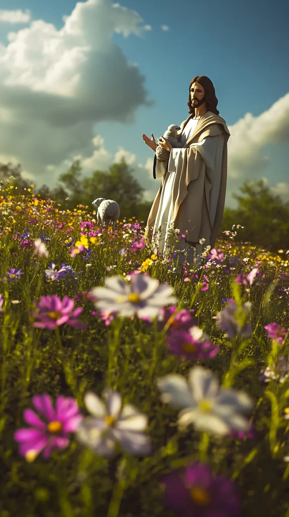 Jesus Prayer White Blue Sky