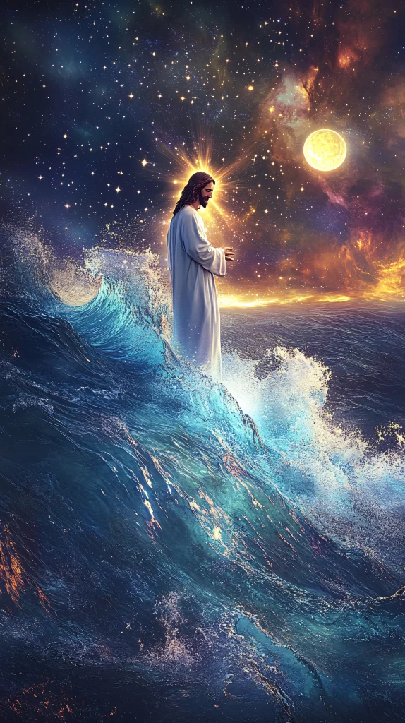 Jesus Water Celestial Light Sky