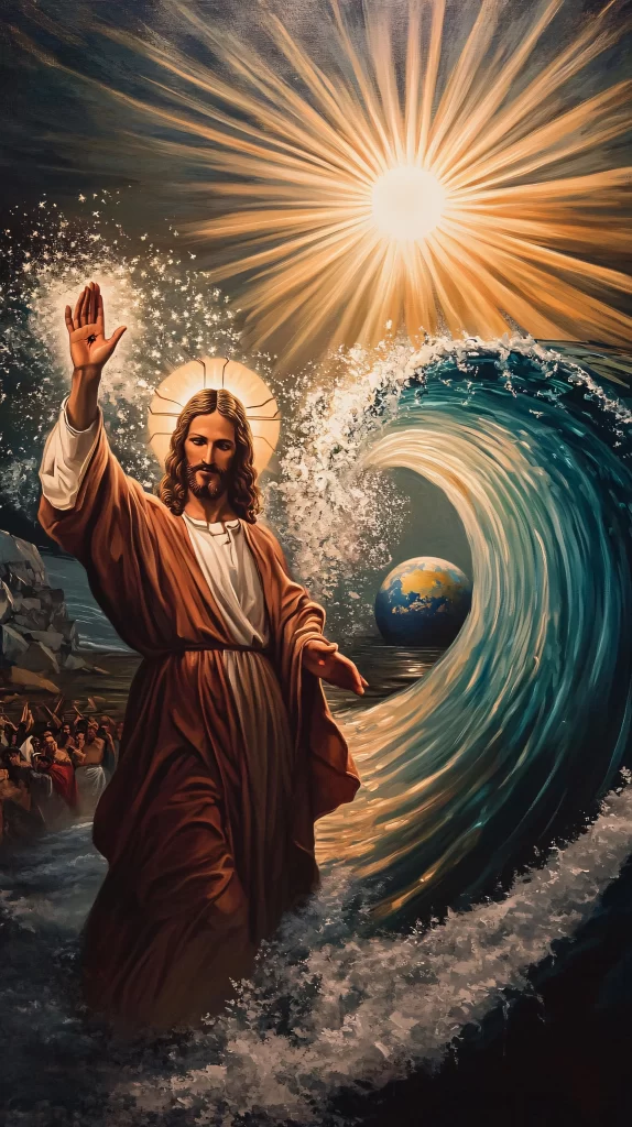 Jesus Water Light Sky Crowd