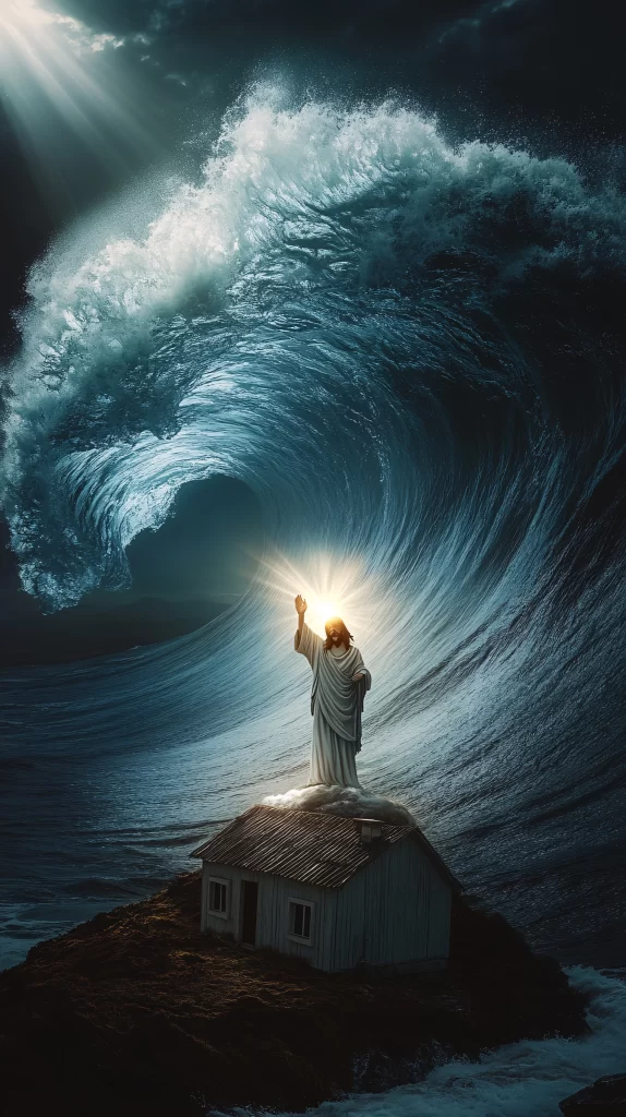 Jesus Water Wave Light Sky 355