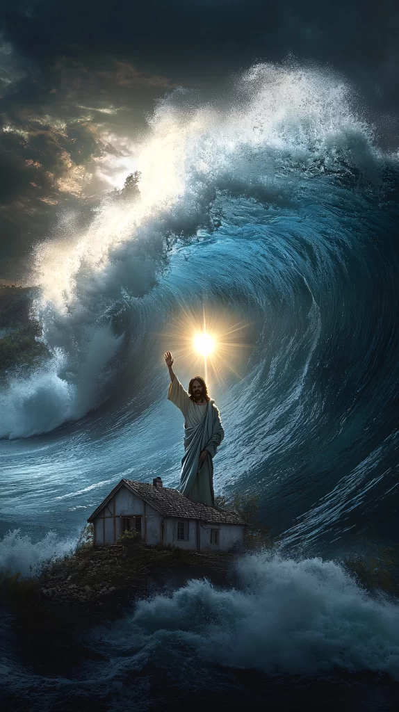 Jesus Water Wave Light Sky 522