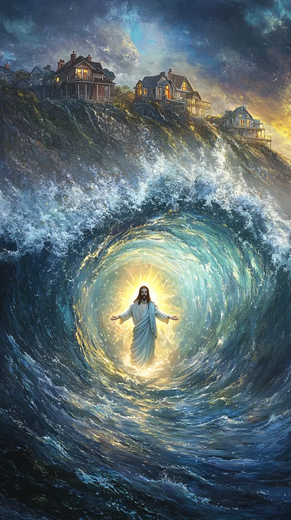 Jesus Water Wave Light Sky 718