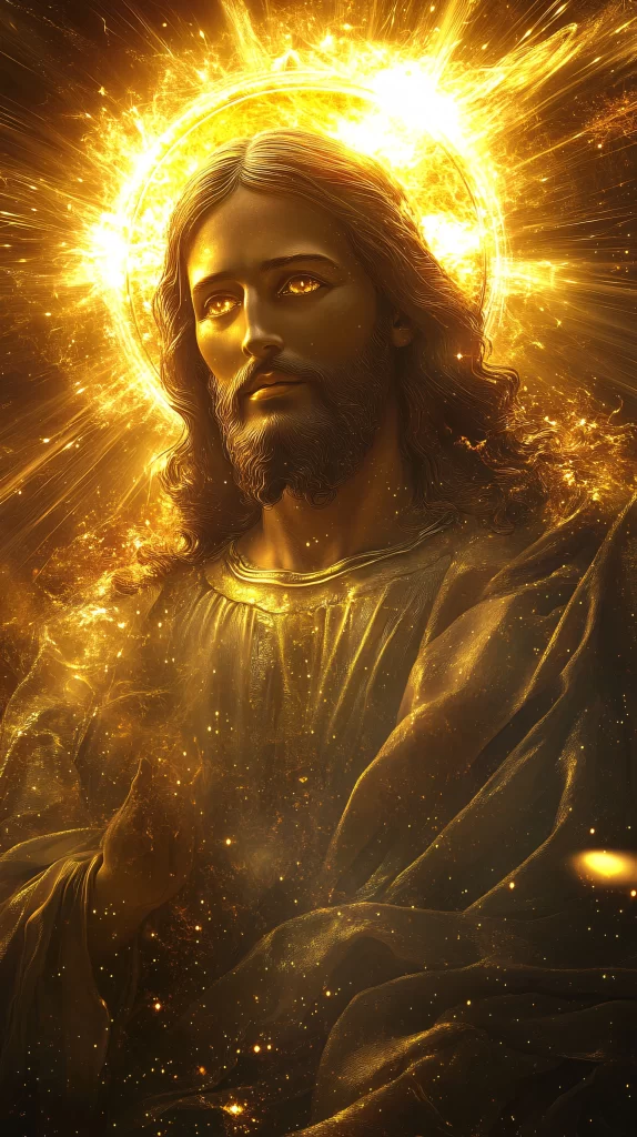 Jesus Worship Golden Light Halo 837