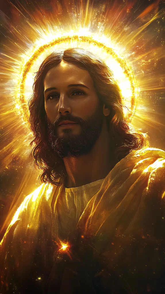 Jesus Worship Golden Light Halo 866