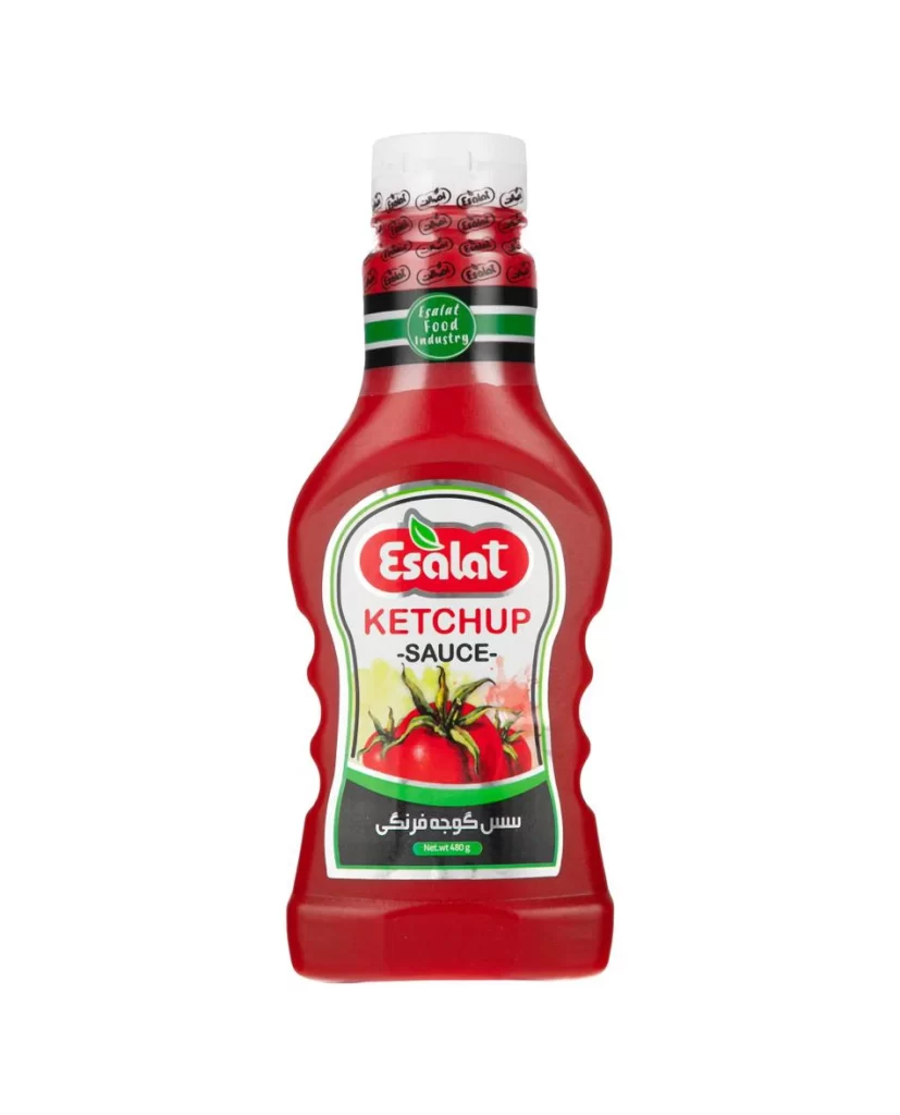 Ketchup Bottle Red White Green Branding