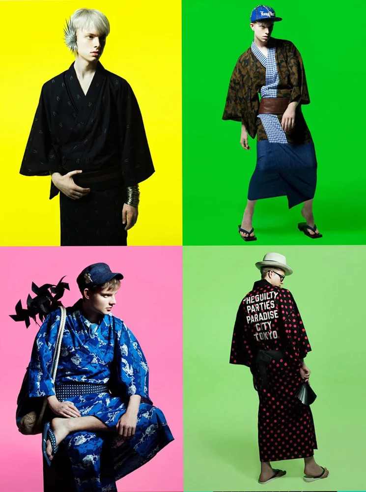 Kimono Black Floral Pattern