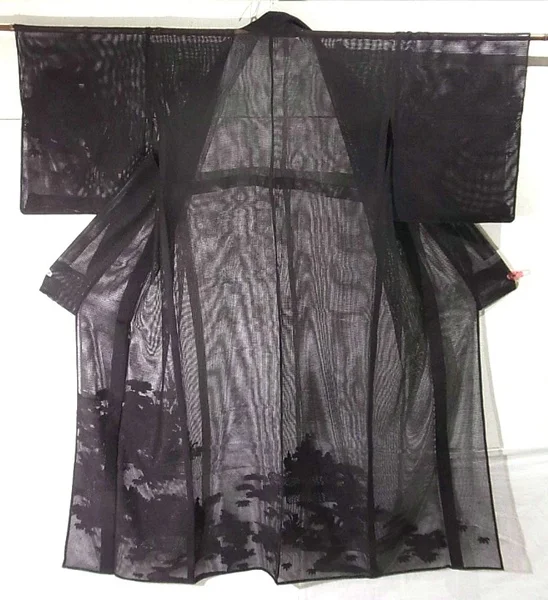 Kimono Black Geometric Elegant Ceremonial