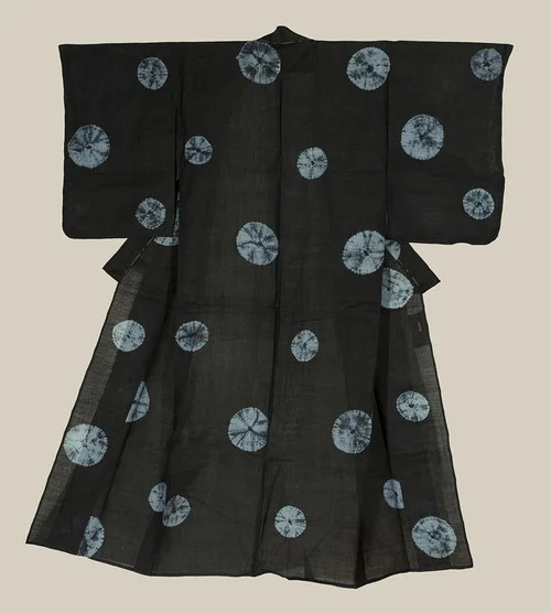 Kimono Black Geometric Moon Elegant Ceremonial