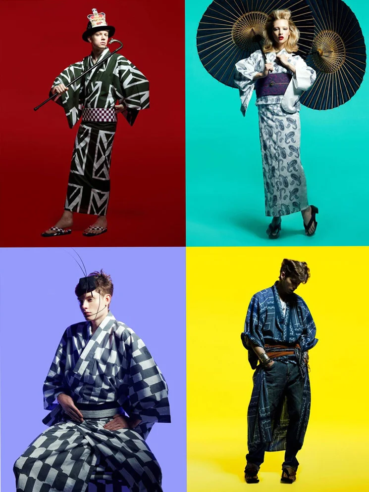 Kimono Collection Umbrella Hat