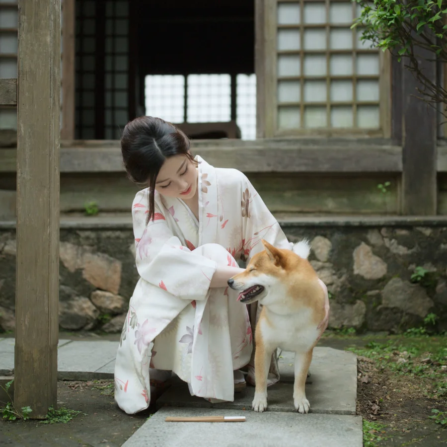 Kimono Floral Cherry Blossom Wave Geometric Stripe Bird Moon