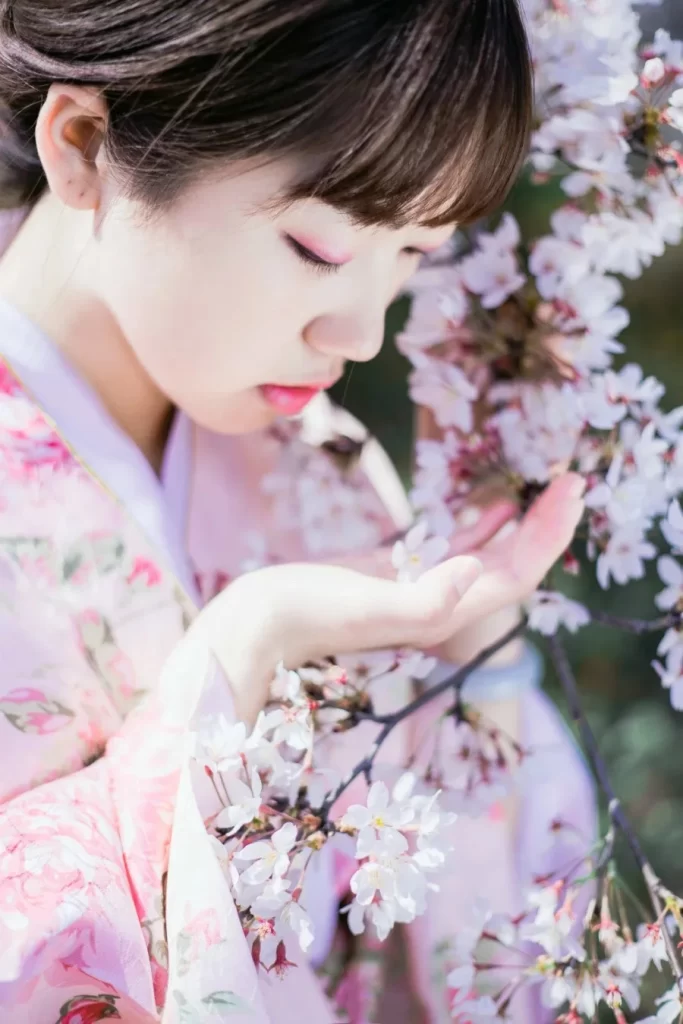 Kimono Floral Cherry Blossom Pink