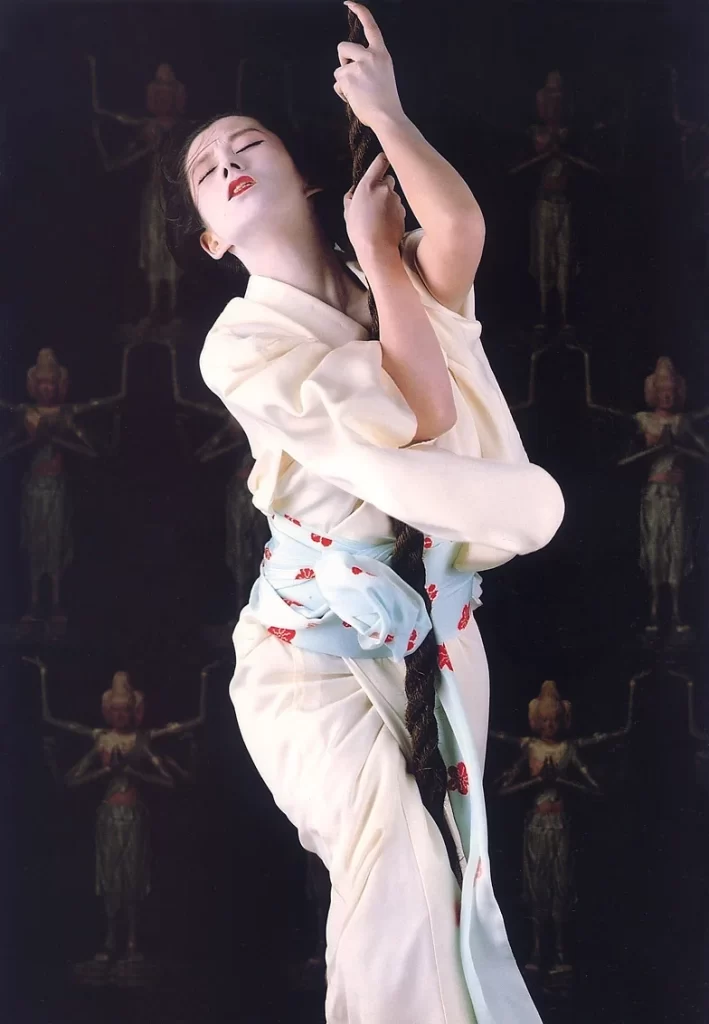 Kimono Floral Cherry Blossom White Traditional Artistic
