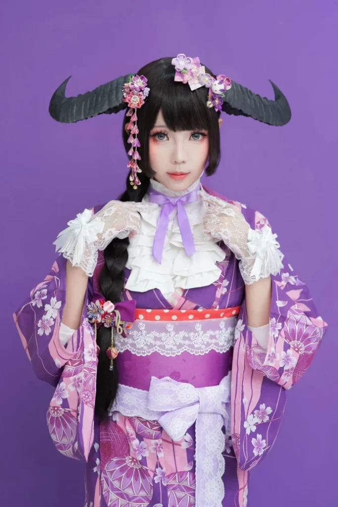 Kimono Floral Cherry Blossom Lace