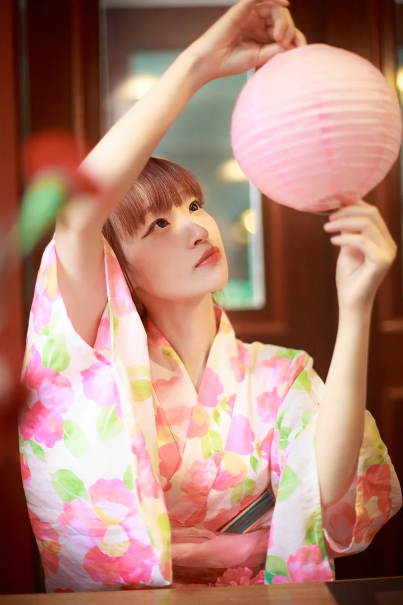 Kimono Floral Cherry Blossom Pink