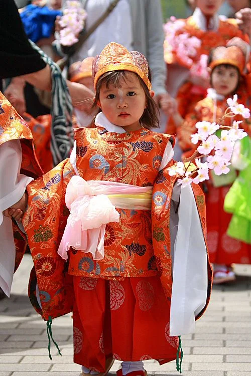 Kimono Floral Cherry Blossom Red White