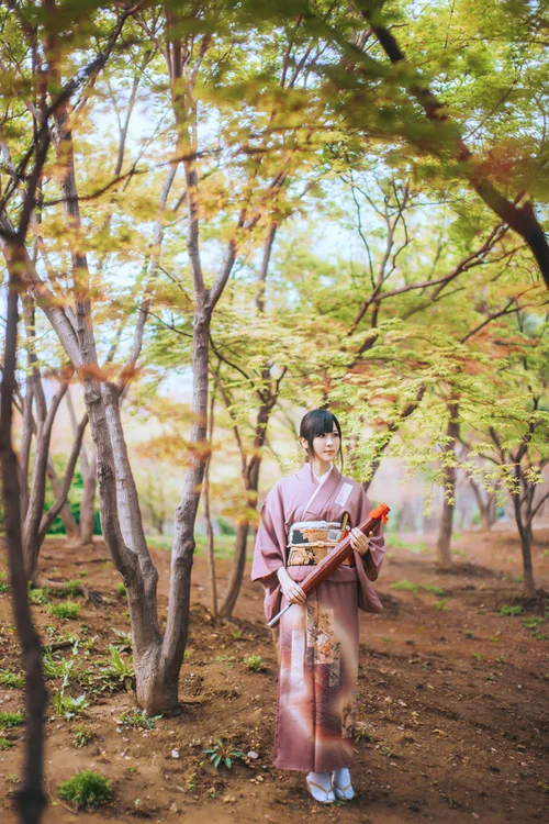 Kimono Floral Cherry Blossom Wave